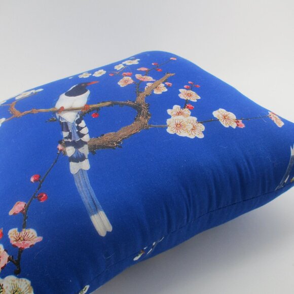 14" Deep Blue Exotic Bird Pillow. - Picture 8 of 8